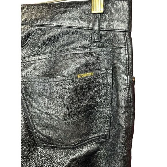 Diesel Industry | Men's Leather Black Pants sz 27 - Picture 8 of 14